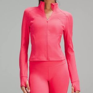 LuLuLemon Nulu Cropped Define Workout Jacket in Lipgloss Pink